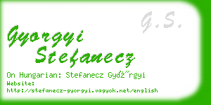 gyorgyi stefanecz business card